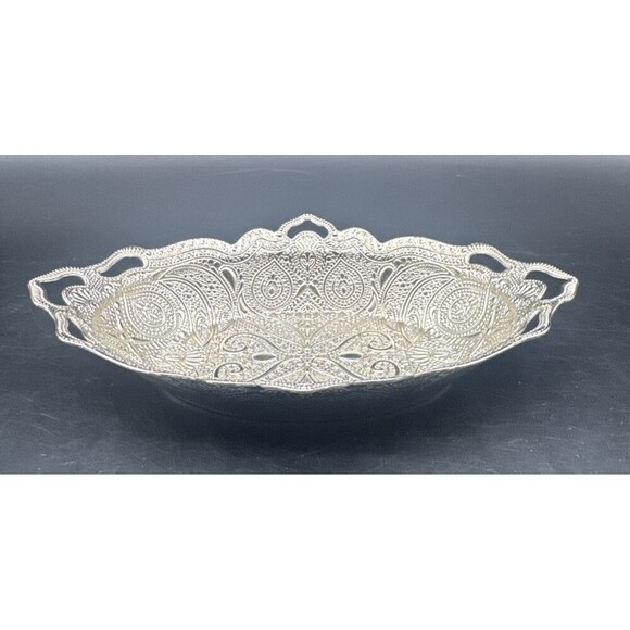 VTG Sena 273 Metal Heart Serving /Trinket /Soap Dish 8” X 5.5” Made In Turkey - Picture 4 of 10